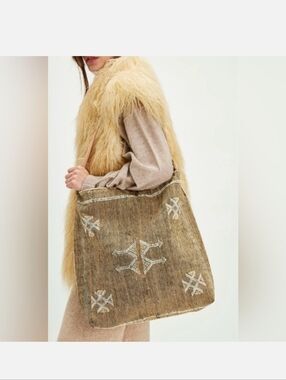 Free People X Jenna Bee Cactus Silk Tote. NWT